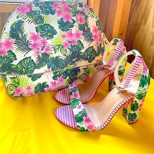 Floral Print Purse and Shoes